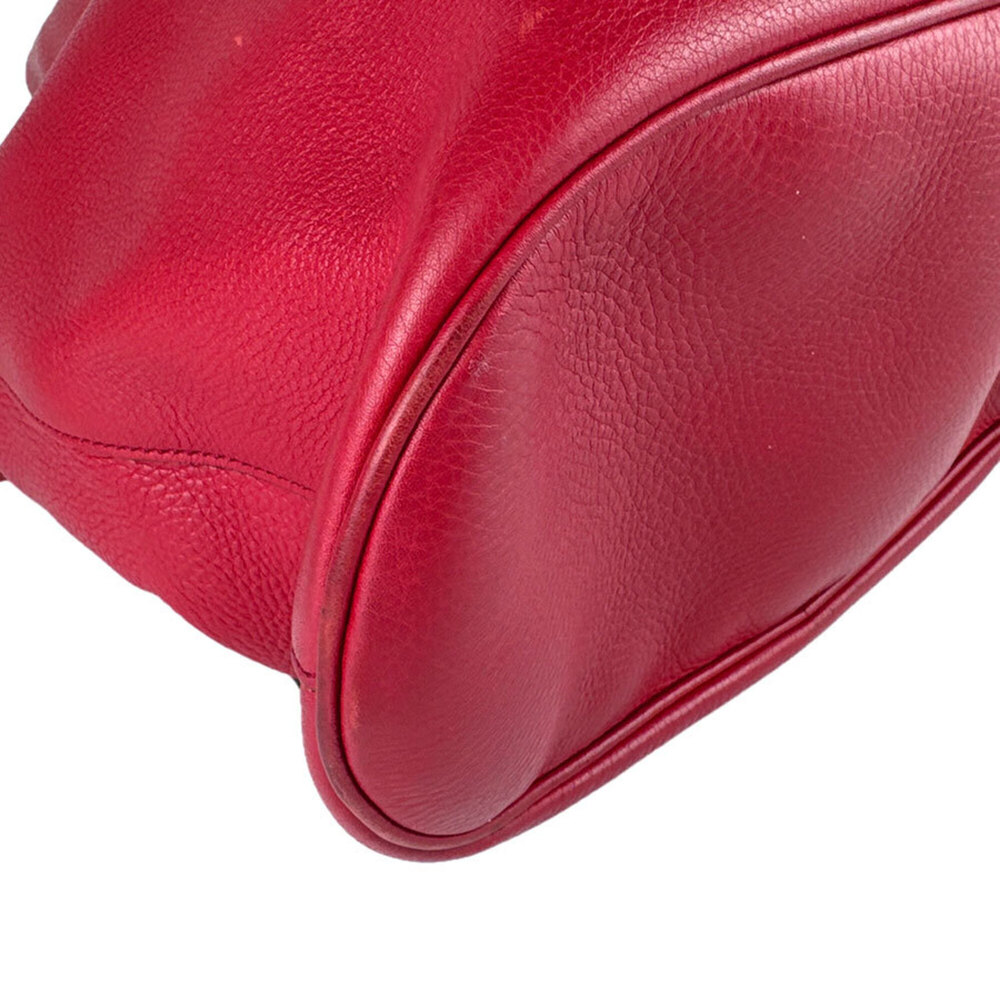 GUCCI Red Leather Backpack - Picture 9 of 13
